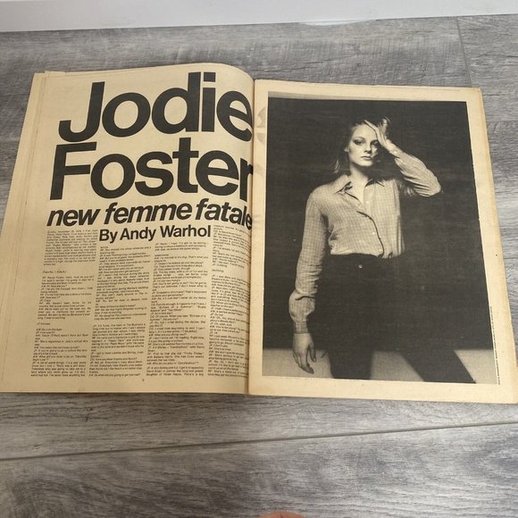 ANDY WARHOL INTERVIEW MAGAZINE January 1977 JODIE FOSTER VTG Pop Art - Picture 14 of 16